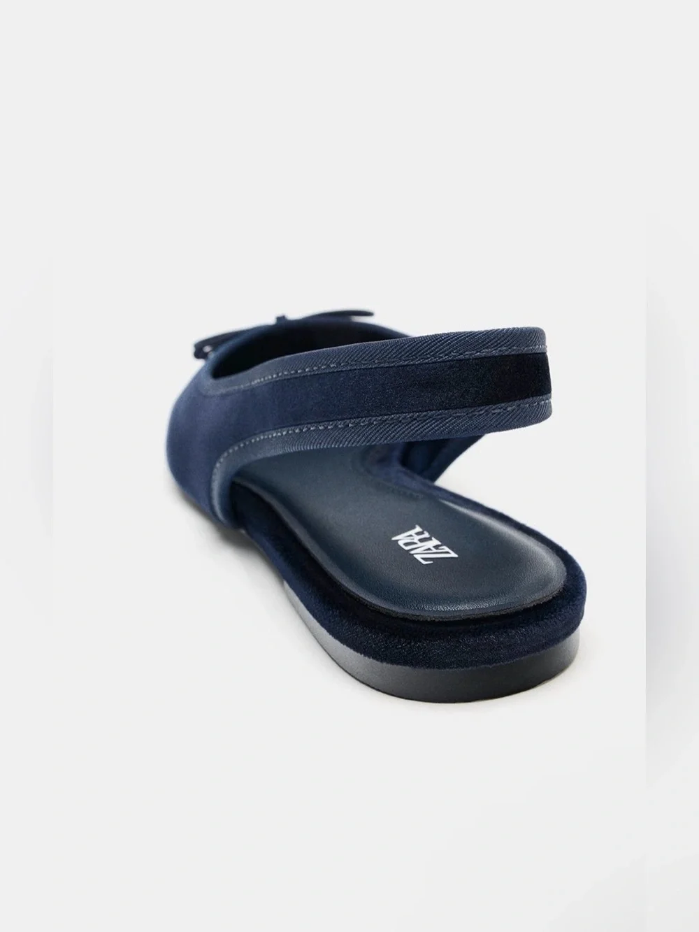 Zara VELVET EFFECT SLINGBACK BALLET FLATS